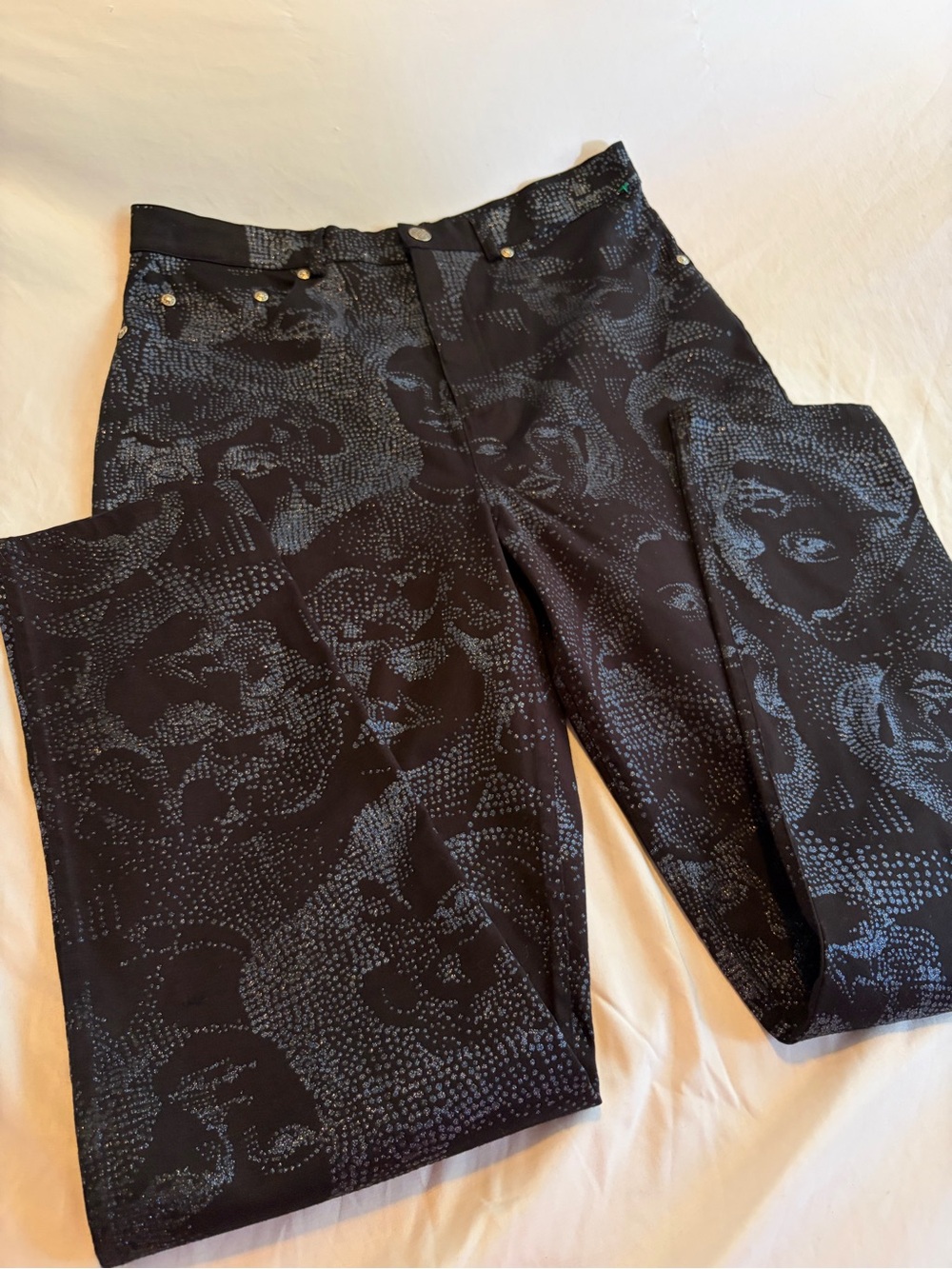 VTG Paolo Santini 1990s Novelty Marilyn Monroe Graphic Statement Jeans Size 14